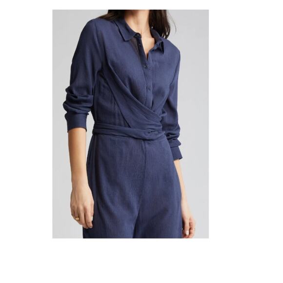 NWT ~ CASLON NORDSTROM Wrap Front Cotton/ Viscose Jumpsuit 2X - Picture 9 of 9